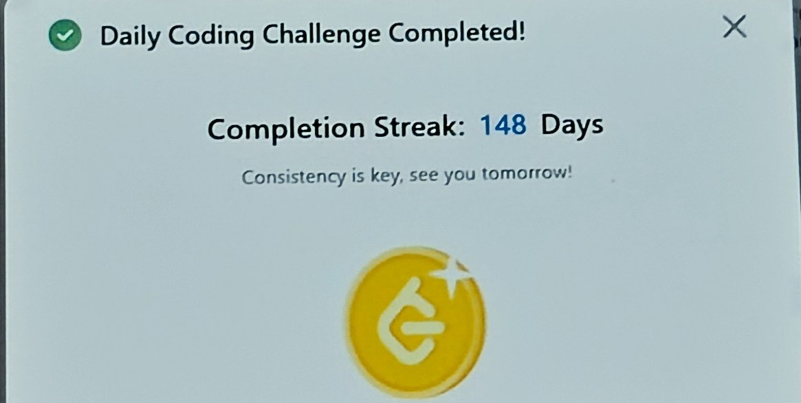 astha_ade's tweet photo. Day 22 of the #Leetcode75 Challenge!
🔸Solved 2 medium level problems using Heap
🔸Solved POTD
Progress - 49/75 ✅
#LeetCode #CodingJourney #CodingCommunit https://t.co/DcbADPLNkg