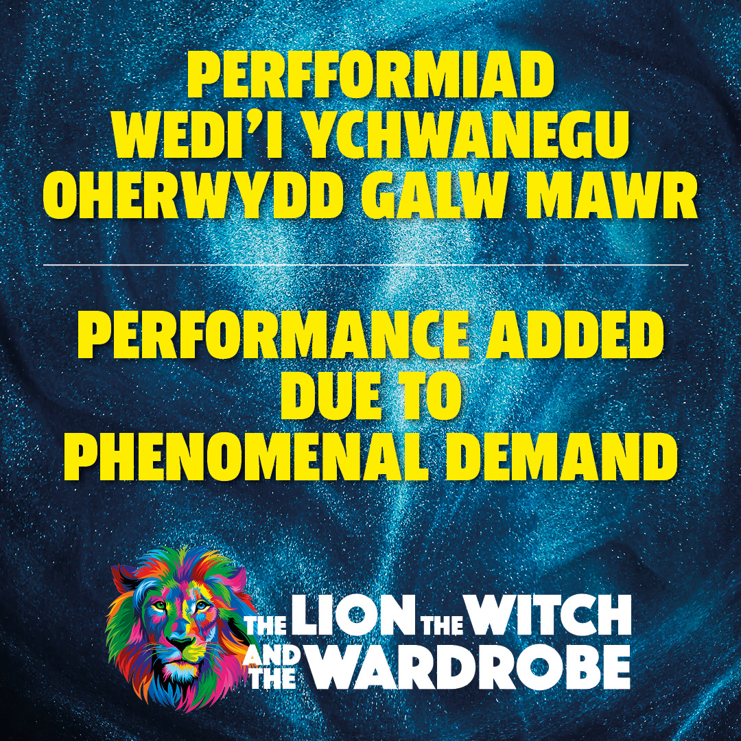 Due to popular demand, we've added another performance of The Lion, The Witch and The Wardrobe!🦁

Step through the wardrobe and into the magical kingdom on 14 February at 2pm. Don't miss out – book your tickets now! 

wmc.org.uk/en/whats-on/20…

@lionwitchstage
