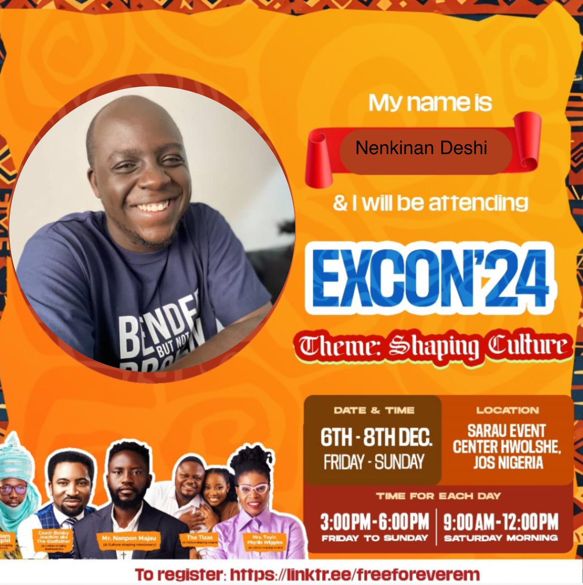 nenkinan_deshi's tweet photo. THE EXCELLENT CONFERENCE IS THIS FRIDAY.
In 2 Market Days, the gathering of Christian youth with one purpose - Shaping Culture will be kicking off. Are you a Christian yoot? Are you passionate about soul winning and Discipleship?
@theexconference
#ExCon24
#ShapingCulture
1/ https://t.co/f36OyzPiJm