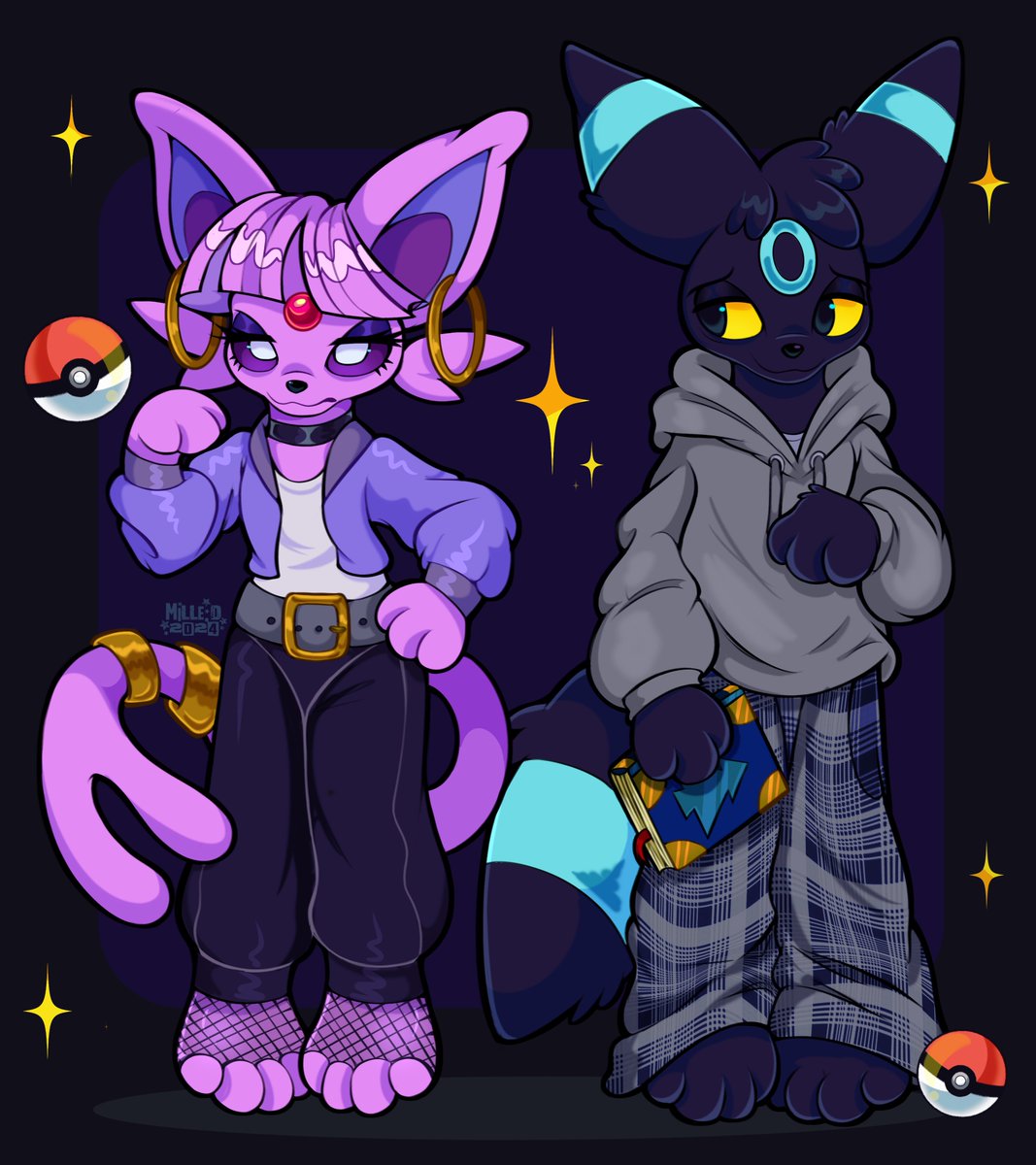 MilleDPurple's tweet image. Dipcifica + Pokemon 💀💜 
(Yes, I made pokesonas for them)
#fanart #pokemon #dipcifica