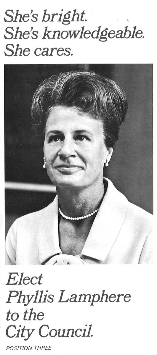 Legacy_WA's tweet photo. Phyllis Lamphere took her seat on the Seattle City Council #OTD in 1967. We interviewed the influential politician about her life's work, including her first year on the job in "1968": https://t.co/jUGwxNqNqv
#WAhistory #WomenInPolitics #WomenInGovernment #HerStory #TDIH #Seattle https://t.co/56ZvSPpmMj
