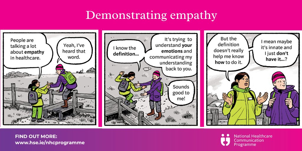 National Healthcare Communication Programme (@nhcprogramme) on Twitter photo Empathy involves taking an active interest in, and trying to understand the person’s perspective, demonstrated by your curiosity and reflective listening. 👇Click on the link below to read the story: bit.ly/3ZBw9Tu Thanks to <a href="/philip_barret/">Barret Philip</a> for his amazing illustrations! Empathy involves taking an active interest in, and trying to understand the person’s perspective, demonstrated by your curiosity and reflective listening. 👇Click on the link below to read the story: bit.ly/3ZBw9Tu Thanks to <a href="/philip_barret/">Barret Philip</a> for his amazing illustrations!