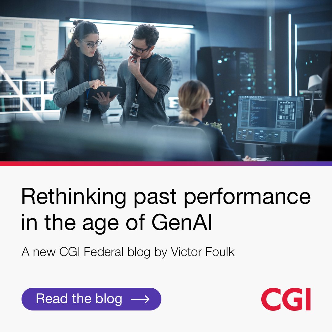 CGI_USFederal's tweet image. Federal procurement rules rely on past performance, but how does a company show that when AI is the tech involved? 

CGI's Victor Foulk suggests agencies look at “client zero”— what the company does with #AI internally. 

Read the blog 👉 bit.ly/4igQSU4 👈 

#WeAreCGI