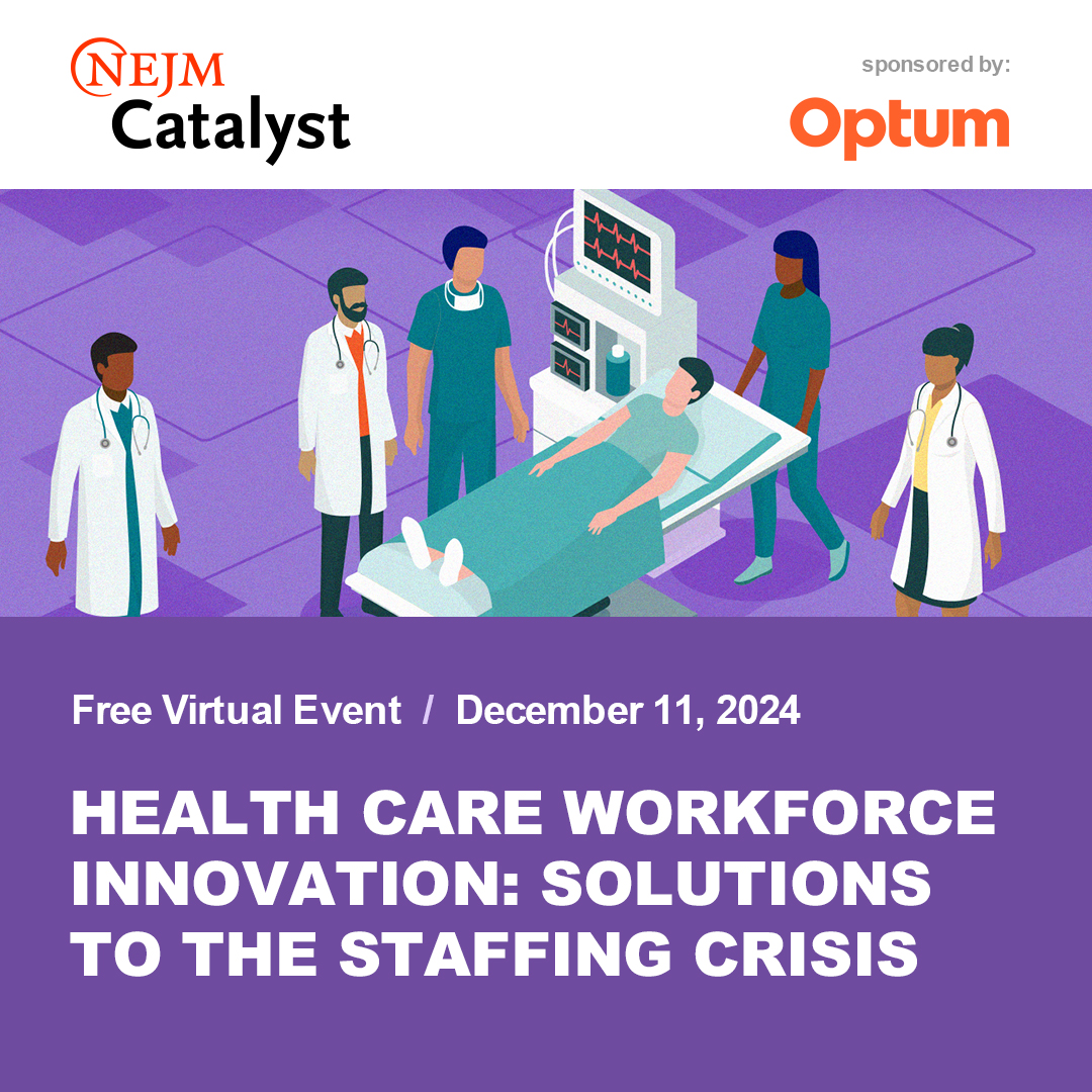 NEJM (@nejm) on Twitter photo Join <a href="/nejmcatalyst/">NEJM Catalyst</a> on December 11, 2024, for a free webinar with an expert panel of health care executives and clinical leaders discussing different approaches to workforce challenges they have applied with success. View the agenda and save your spot: nej.md/3YFuOuI Join <a href="/nejmcatalyst/">NEJM Catalyst</a> on December 11, 2024, for a free webinar with an expert panel of health care executives and clinical leaders discussing different approaches to workforce challenges they have applied with success. View the agenda and save your spot: nej.md/3YFuOuI