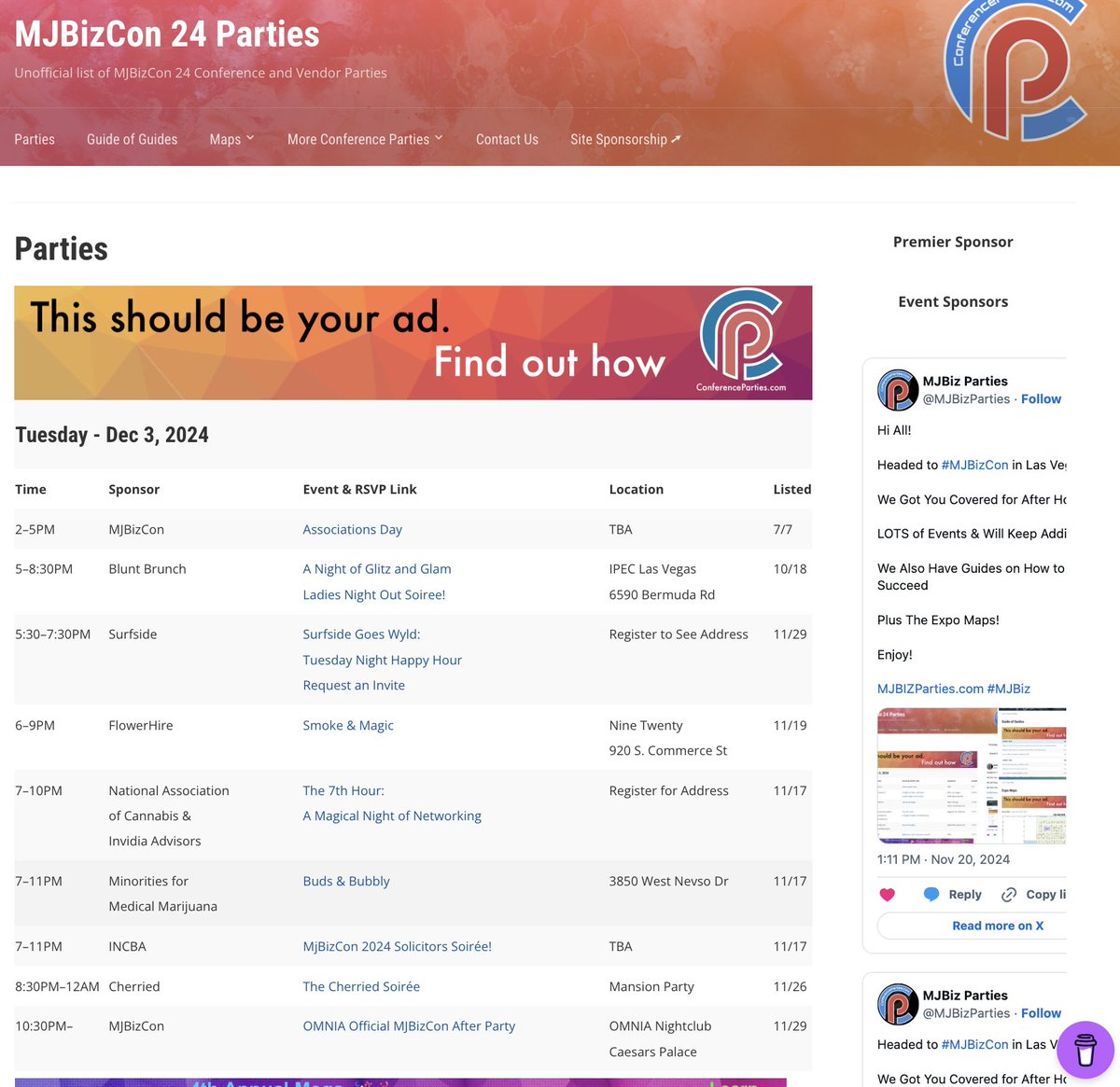 reInventParties's tweet image. Hey Cloudy Friends! 

Did You Know There&apos;s Another 

HUGE Conference in Las Vegas? 

They have Clouds☁️, but VERY Different! 😆 

&amp;amp; the Expo Hall Is Event Bigger than #reInvent! 

We are also Covering their Parties. 

Check it Out!

MJBizParties.com #MJBizCon #MJBiz