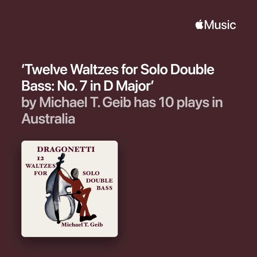 michaeltgeib's tweet photo. Thanks for listening Australia! 🙏🇦🇺🙏
https://t.co/PUKBEDrVKW
#debutalbums #onyxlane #hip #dragonetti #brischcenter #bass #doublebass #doublebassist #doublebassistlife #contrabass #contrabajo #contrabaixo #kontrabass #contrabasso #okcmusicians #geibmusik https://t.co/V3AkU4Ihu1