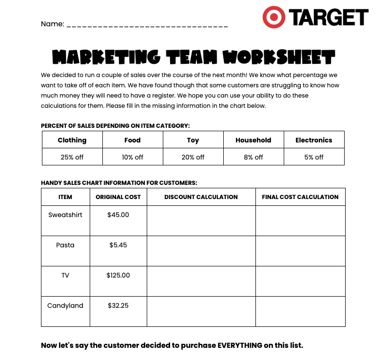 *FREE* 7th Grade Math Classroom Transformation Activity!! 🎯 Take your students to <a href="/Target/">Target</a> for the day and work through percent skills and standards. 

Four stations and all materials are provided at the link below! Photos include samples! 

Link: tinyurl.com/TargetTransfor…