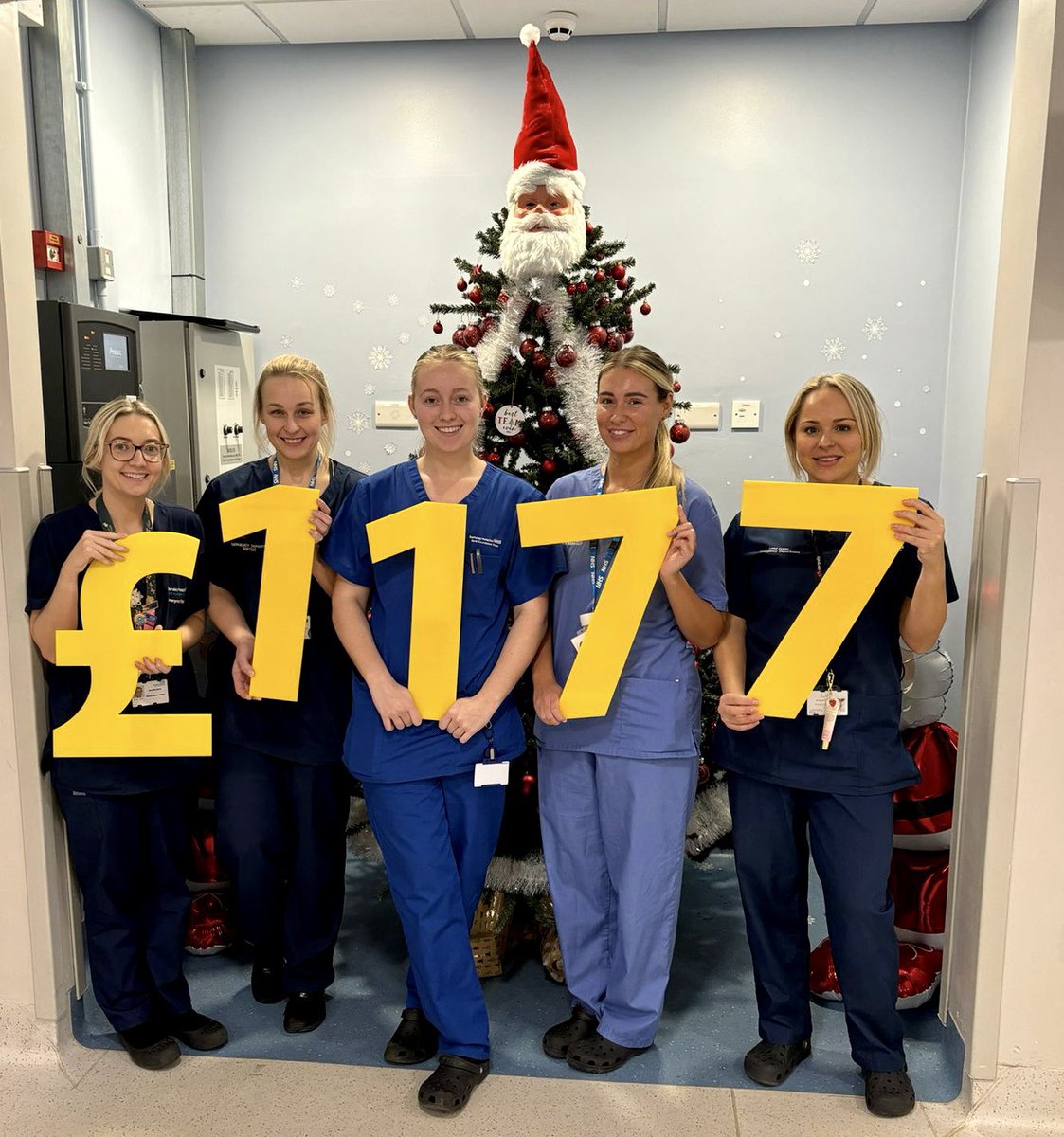 🏥❤️ Emergency Department ❤️🏥

Our wonderful Emergency Department colleagues held a raffle and raised an amazing £1177 to support our patients 🙏

A huge thank you to all of the team for this tremendous feat ❤️