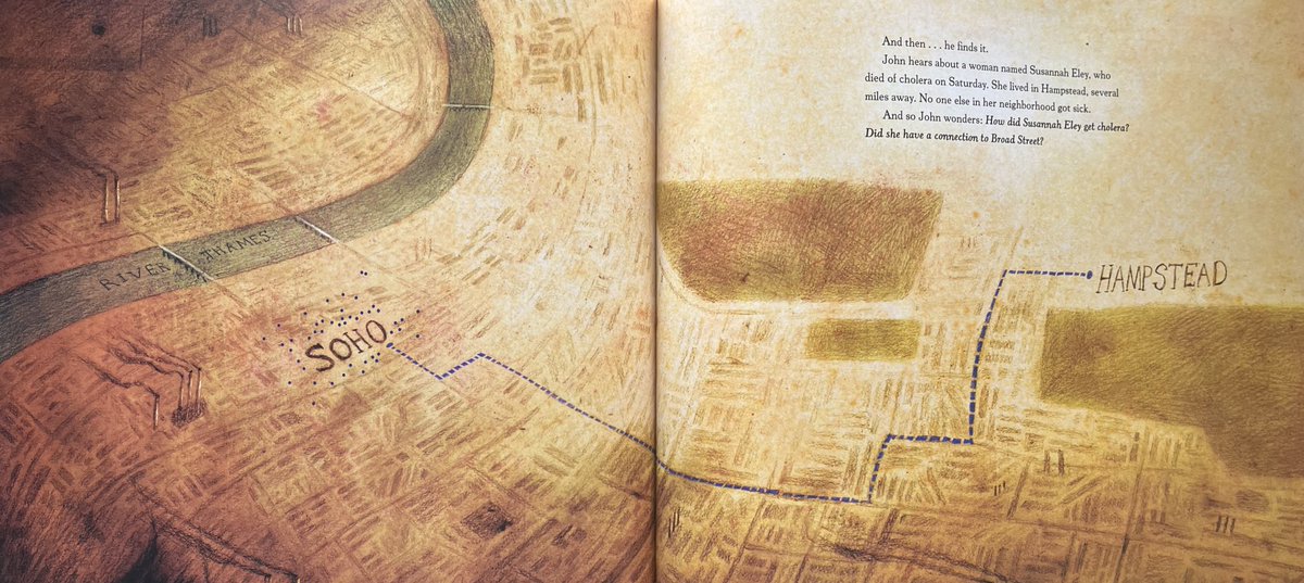 No 10 in my #FavePicturebooks24 is…
“Evidence!” by <a href="/Deborahopkinson/">Deborah Hopkinson</a> and #NikHenderson. It follows Dr Jon Snow on a race against time to find the source of a cholera outbreak. It’s a fab detective story about the importance of Science and Evidence . #PicturebookPage