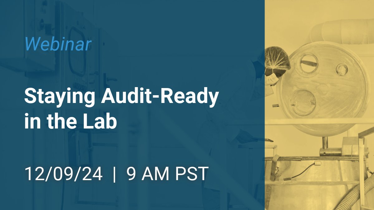 📣 Save Your Seat! 📣

⏰  There’s still time to register for our upcoming webinar, "Staying Audit-Ready in the Lab," happening this Monday, Dec. 9th.

Get expert tips on how to stay prepared for audits—all in time to kick off the new year with confidence!
hubs.la/Q02ZLL-h0