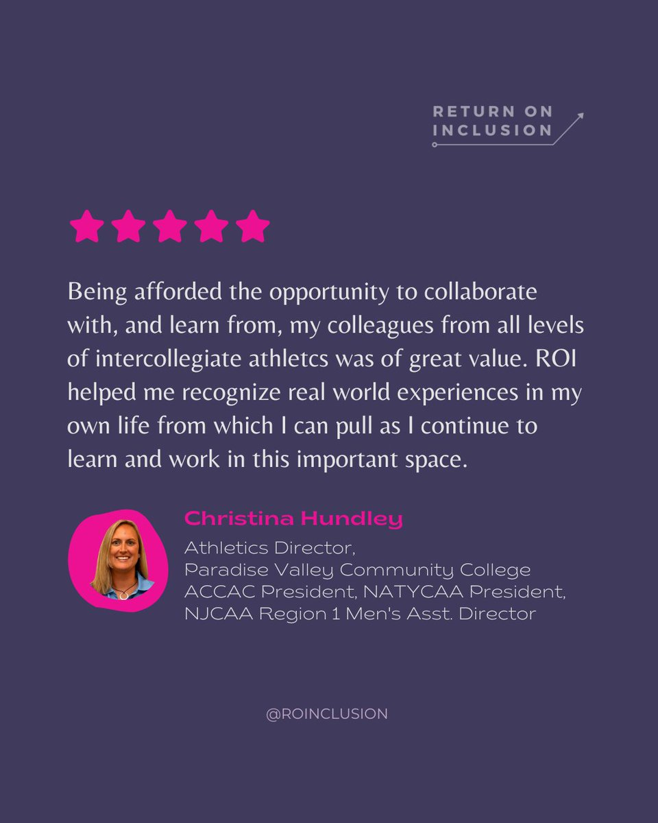 Confident leaders. Inclusive teams. The ROI Inclusive Leader Credentialing Program builds both. 

Visit bit.ly/3Z5WWGk to learn more and join the 350+ organizations transforming with ROI

#InclusiveLeadership #DEI #Inclusion #SportsCulture #ReturnOnInclusion