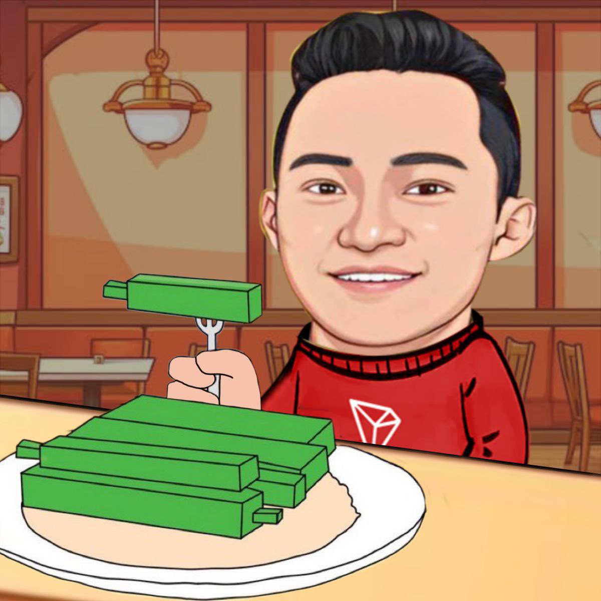 justin_chillguy's tweet photo. $JUSTINGUY’s munching on some green gains—fueling profits and staying chill! 🤑💚 #InvestInChill #SOLANA #TRX #JustinSun https://t.co/5FoRGsxBDM
