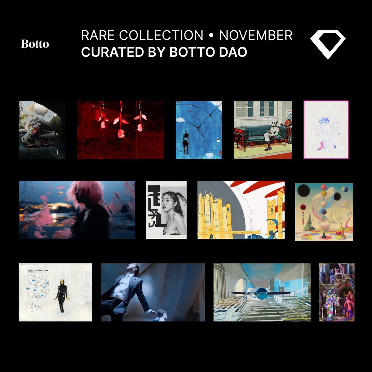 SuperRare (@superrare) on Twitter photo RARE COLLECTION ✧ NOVEMBER ADDITIONS
Curated by <a href="/BottoDAO/">BottoDAO</a> from $RARE listings on SuperRare
Featuring <a href="/0x_vertigo/">Vertigo</a> <a href="/mightymooseART/">𝙼𝚒𝚐𝚑𝚝𝚢𝙼𝚘𝚘𝚜𝚎ART</a> @IgrTsvetkov <a href="/NedtzoArt/">Nedtzo ✨</a> <a href="/theMikeElf/">M i K E ( elf )</a> <a href="/prostov_gordey/">Gordey Prostov</a> <a href="/thompsonNFT/">thompsonART</a> <a href="/Nor44_lab/">NOR44</a> <a href="/garmash__/">souls</a> <a href="/tuukzs/">Tn̗˙n̖k'z</a> <a href="/stvdionouveau/">STVDIO NOUVEAU 💽</a> <a href="/KIM0___/">KIMO💖</a> <a href="/wynjacks/">Wÿn</a>
BottoDAO has RARE COLLECTION ✧ NOVEMBER ADDITIONS
Curated by <a href="/BottoDAO/">BottoDAO</a> from $RARE listings on SuperRare
Featuring <a href="/0x_vertigo/">Vertigo</a> <a href="/mightymooseART/">𝙼𝚒𝚐𝚑𝚝𝚢𝙼𝚘𝚘𝚜𝚎ART</a> @IgrTsvetkov <a href="/NedtzoArt/">Nedtzo ✨</a> <a href="/theMikeElf/">M i K E ( elf )</a> <a href="/prostov_gordey/">Gordey Prostov</a> <a href="/thompsonNFT/">thompsonART</a> <a href="/Nor44_lab/">NOR44</a> <a href="/garmash__/">souls</a> <a href="/tuukzs/">Tn̗˙n̖k'z</a> <a href="/stvdionouveau/">STVDIO NOUVEAU 💽</a> <a href="/KIM0___/">KIMO💖</a> <a href="/wynjacks/">Wÿn</a>
BottoDAO has