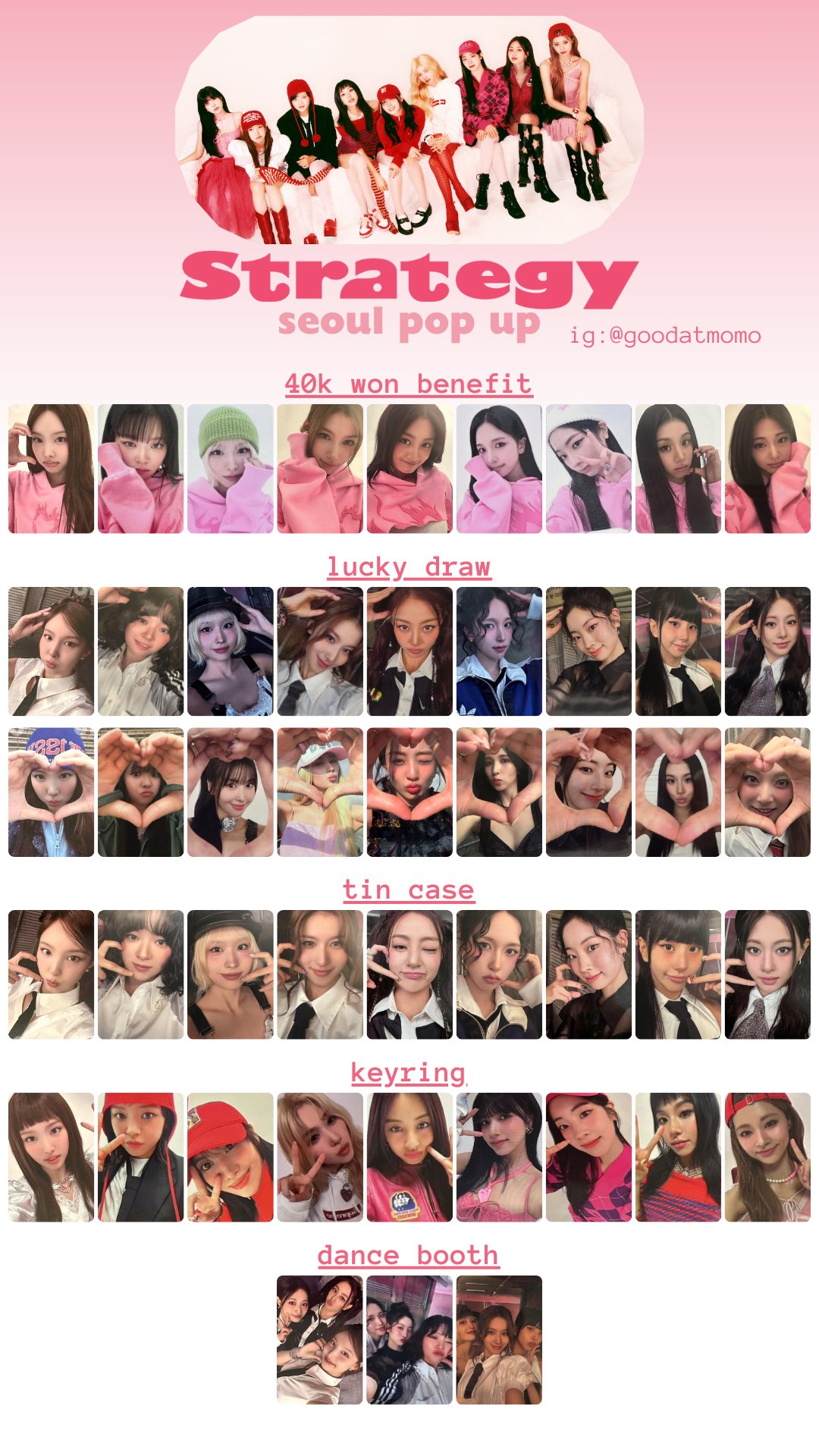 TWICE『strategy』ソウルPOPUPヘアピンセット