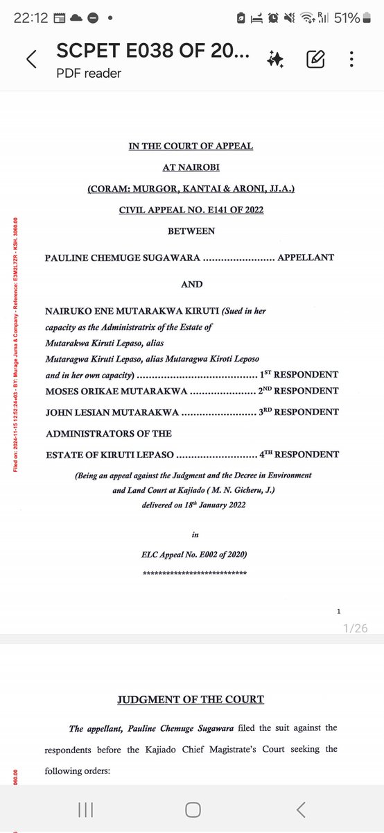 omwanza's tweet photo. The Court of Appeal holds that magistrates (courts) have no jurisdiction to hear and determine matters in respect of adverse possession. https://t.co/LUEpMhUEYk