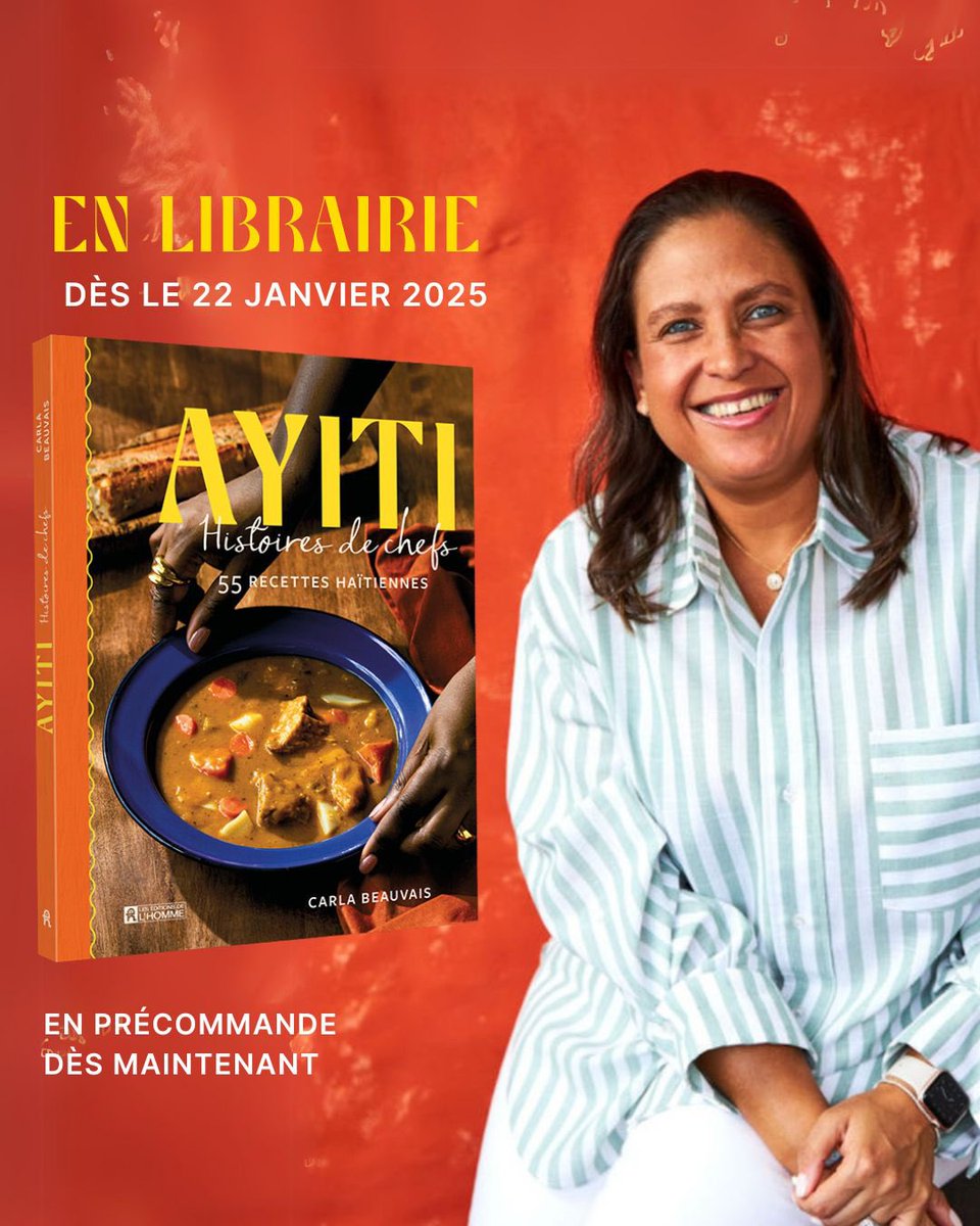C'est officiel ! Le livre Ayiti : Histoires de chefs sera en librairie partout au Québec dès le 22 janvier ! Bravo @carlabeauvais

instagram.com/p/DDKrIoEPWWi/…