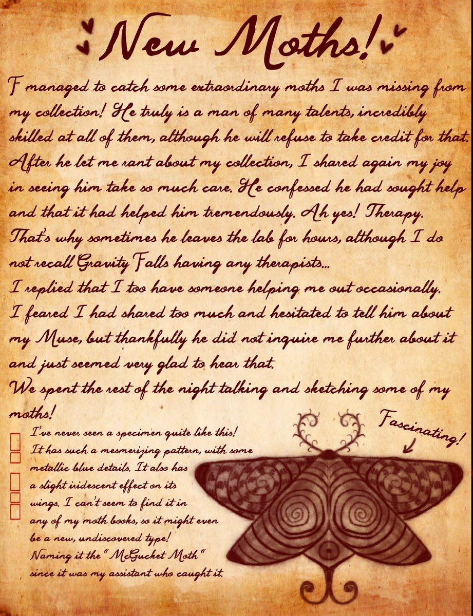 Book_of_Bill's tweet photo. - MISSING JOURNAL PAGES 
-  "New moths!" https://t.co/oC8tooT2sZ