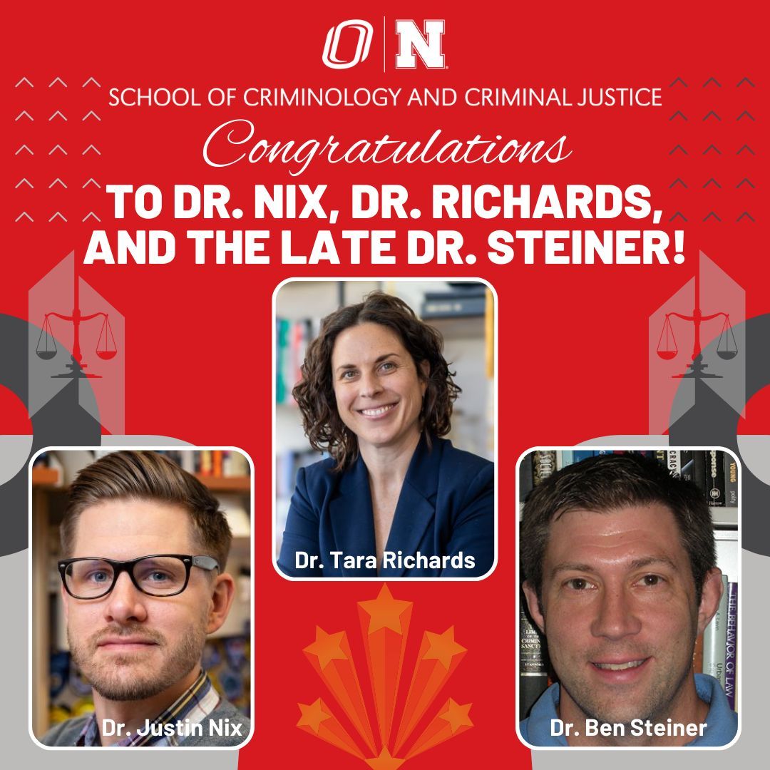 UNO School of Criminology and Criminal Justice (@unosccj) on Twitter photo Three of our faculty including the late Dr. Ben Steiner have been recognized among the top 2% of cited researchers worldwide, according to an ongoing study from Stanford University and Elsevier. Congratulations <a href="/jnixy/">Justin Nix</a>, <a href="/Prof_TNR/">Tara Richards</a>, and Dr. Ben Steiner! bit.ly/4g1VE6w Three of our faculty including the late Dr. Ben Steiner have been recognized among the top 2% of cited researchers worldwide, according to an ongoing study from Stanford University and Elsevier. Congratulations <a href="/jnixy/">Justin Nix</a>, <a href="/Prof_TNR/">Tara Richards</a>, and Dr. Ben Steiner! bit.ly/4g1VE6w