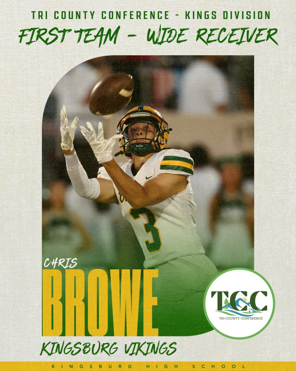 Congratulations to the Vikings who were selected to the Tri-County Conference Kings Div 1st Team Offense