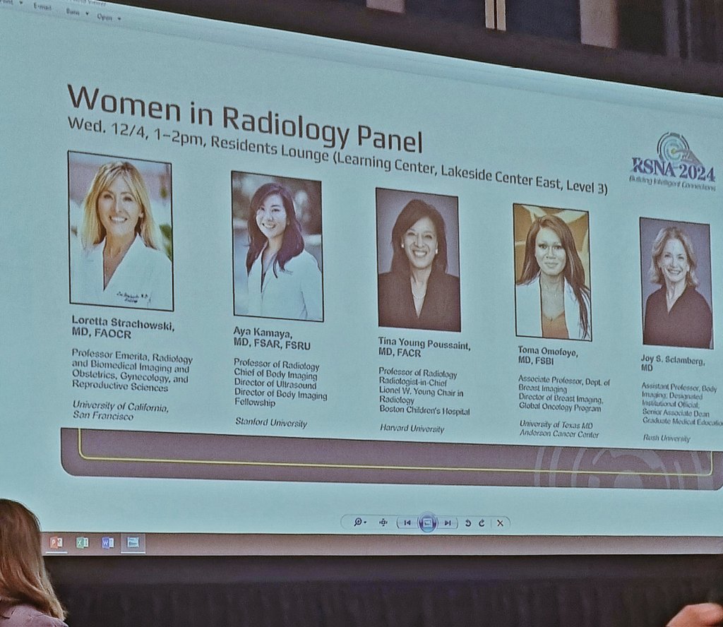 Agata Nowelli MD (@agata_batata) on Twitter photo Happening right now in Residents Lounge!
Incredible women share their insights and experiences in the field of radiology 🥰
<a href="/AAWR_org/">AAWR</a> <a href="/RSNA/">RSNA</a> <a href="/ayakamaya/">Aya Kamaya, MD</a> <a href="/TYPoussaintMD/">Tina Young Poussaint, MD, FACR</a> <a href="/TomaOmofoyeMD/">Toma Omofoye, MD</a> <a href="/JoySclam/">joy sclamberg</a> Happening right now in Residents Lounge!
Incredible women share their insights and experiences in the field of radiology 🥰
<a href="/AAWR_org/">AAWR</a> <a href="/RSNA/">RSNA</a> <a href="/ayakamaya/">Aya Kamaya, MD</a> <a href="/TYPoussaintMD/">Tina Young Poussaint, MD, FACR</a> <a href="/TomaOmofoyeMD/">Toma Omofoye, MD</a> <a href="/JoySclam/">joy sclamberg</a>