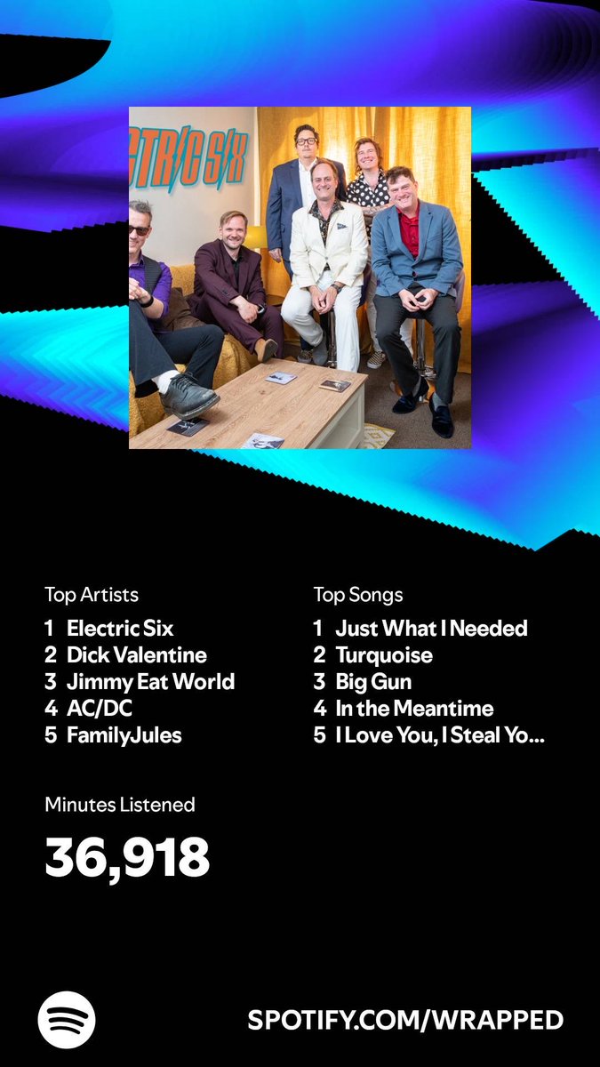 Marty (@jackpackauge) on Twitter photo I listened for 36,918 minutes in 2024. What about you? #SpotifyWrapped once again, <a href="/electric6/">Electric Six</a> DOMINATE open.spotify.com/wrapped/share/… I listened for 36,918 minutes in 2024. What about you? #SpotifyWrapped once again, <a href="/electric6/">Electric Six</a> DOMINATE open.spotify.com/wrapped/share/…
