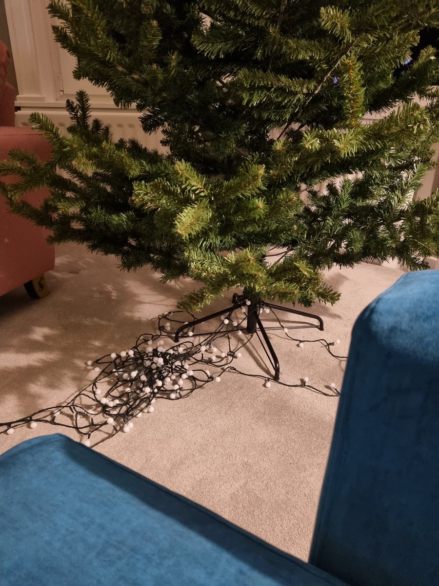 I just can't remember. How do you put lights on a tree? Aaarrrghhh! 😫