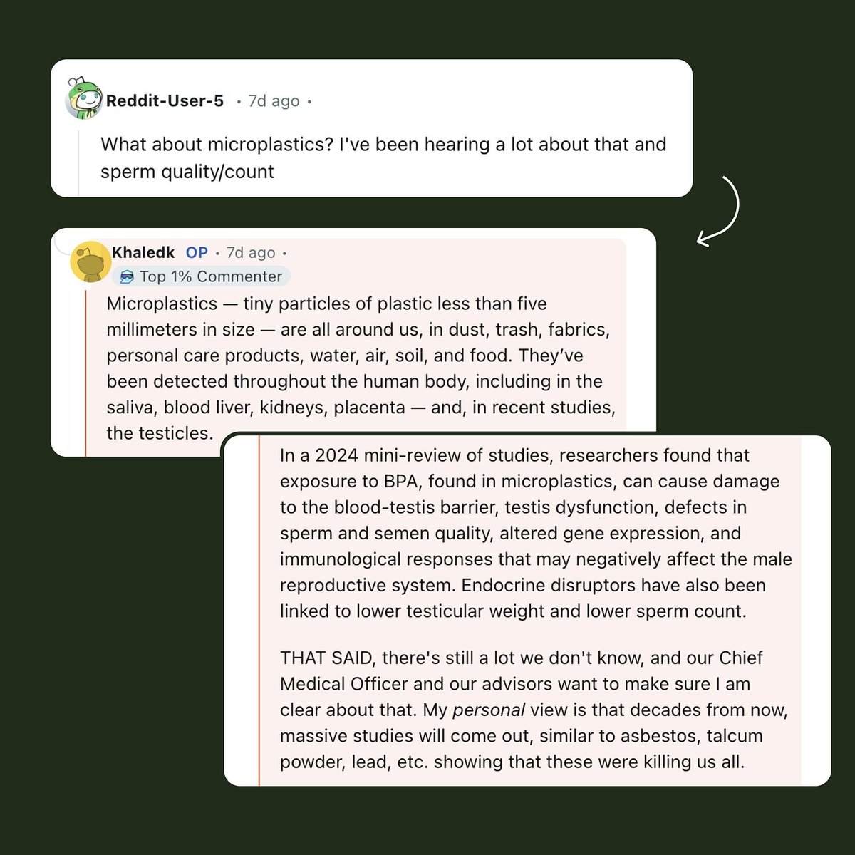Legacy (@legacy) on Twitter photo When <a href="/kkteily/">Khaled Kteily</a> said “ask me anything,” y’all delivered. Swipe through to read some of our CEO’s responses to questions about sperm, Legacy’s kit, masturbation and microplastics. PS: The thread is still live if you have a burning question for Khaled — but you can also ask him in When <a href="/kkteily/">Khaled Kteily</a> said “ask me anything,” y’all delivered. Swipe through to read some of our CEO’s responses to questions about sperm, Legacy’s kit, masturbation and microplastics. PS: The thread is still live if you have a burning question for Khaled — but you can also ask him in