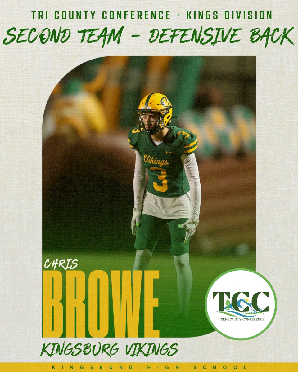 Congratulations to those Vikings selected to the Tri-County Conference Kings Div All-League 2nd Team