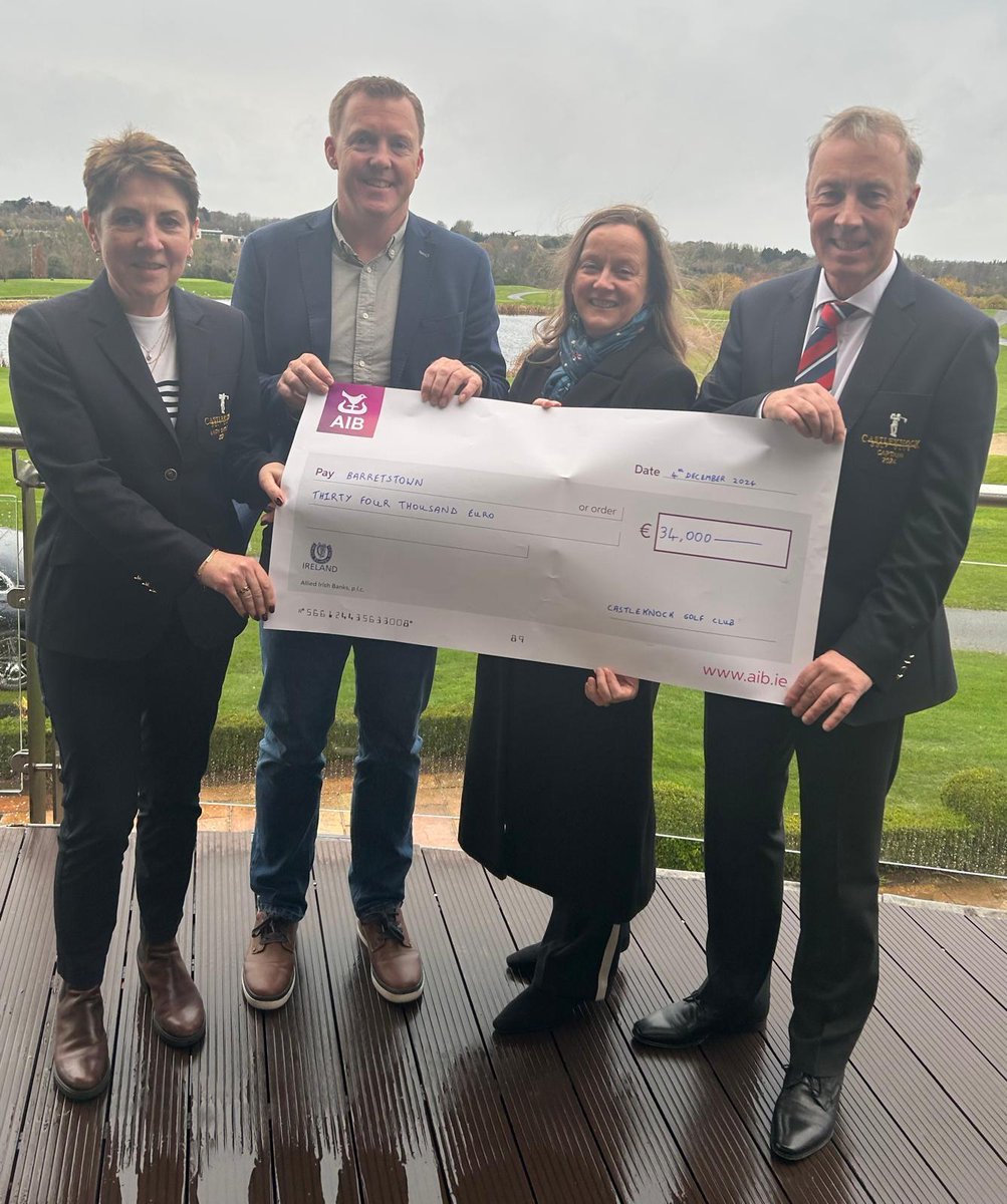 Thanks to all our members for your contributions, Barretstown were thrilled with the support from Castleknock, €34k was an incredible amount to raise for a fantastic Charity