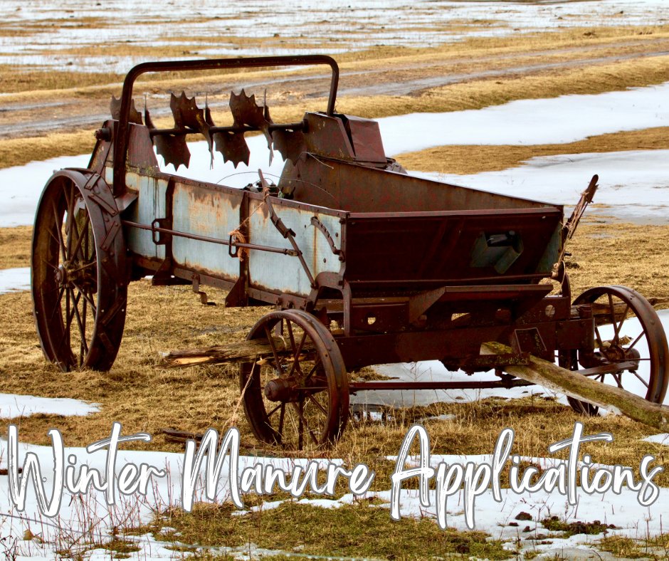 AshlandSWCD's tweet image. Manure management is a year-round process, but winter weather can impact application days. Follow USDA guidelines for proper application to prevent environmental concerns.  🐄❄️ #ManureManagement #WinterApplication #EnvironmentalProtection