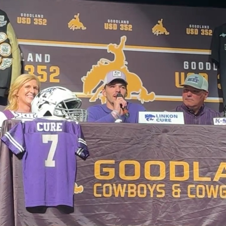 IT'S OFFICIAL! Linkon Cure signs with K-State to continue his football and academic career.