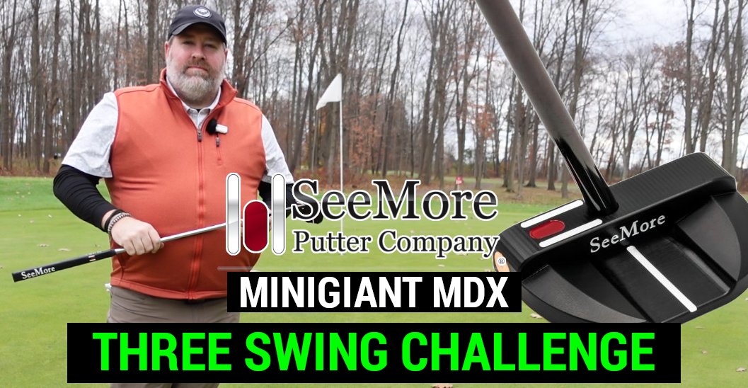 Testing the <a href="/SeeMorePutters/">SeeMore Putters</a> MiniGiant MDX Putter on this week's Three Swing Challenge

Check it out here:
youtube.com/watch?v=cU6RtT…
