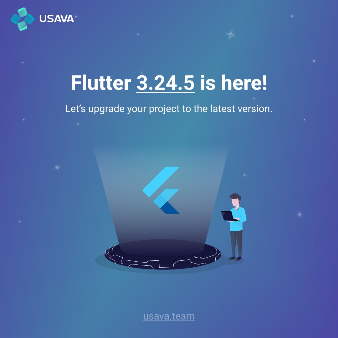 usava_team's tweet image. Flutter 3.24.5 is here! 🚀 Updating to the latest version means new features, improved performance, and bug fixes. Keep your project at its best! 🔧✨
Learn about all the changes: bit.ly/3VjDGUI
Follow us to stay updated on the latest versions!
#Flutter #FlutterUpdate…