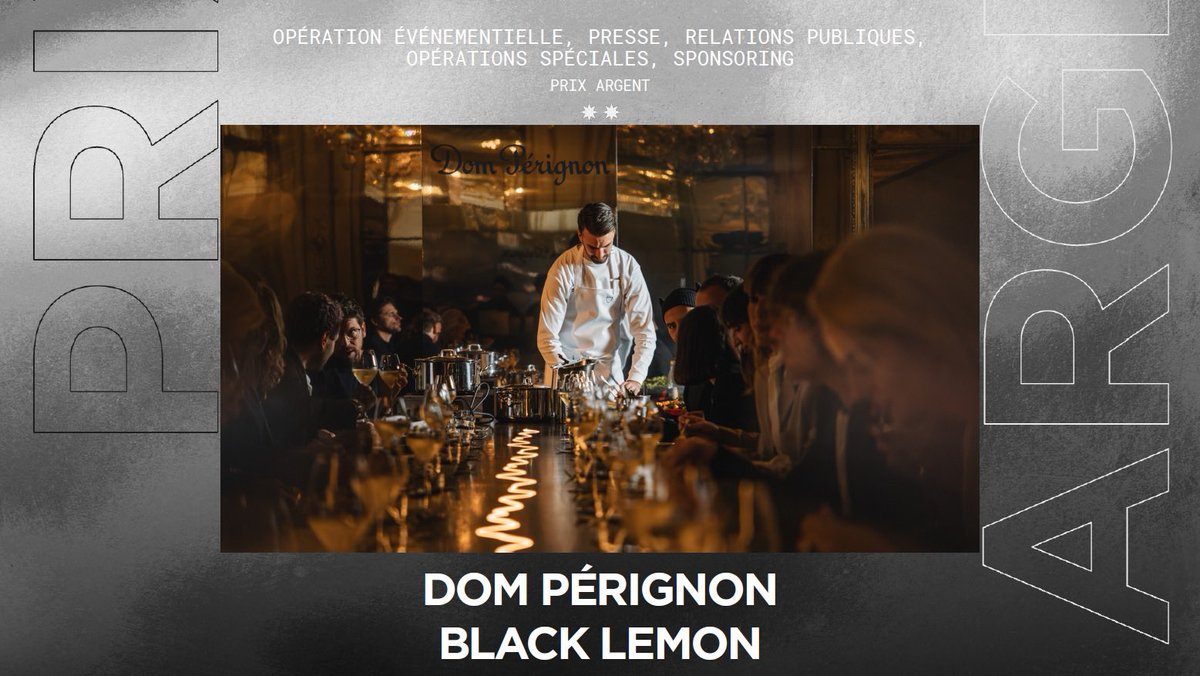 Strategies's tweet photo. GP Stratégies du Luxe 2024 – Opération Événementielle, Presse, Relations Publiques, Opérations Spéciales, Sponsoring: un ARGENT EX AEQUO pour @domperignon et l’agence #Blacklemon pour la réalisation « Les Tables Créatives signées Dom Pérignon ».
Bravo à eux !
#gpstrat https://t.co/JWpDHbfWo6