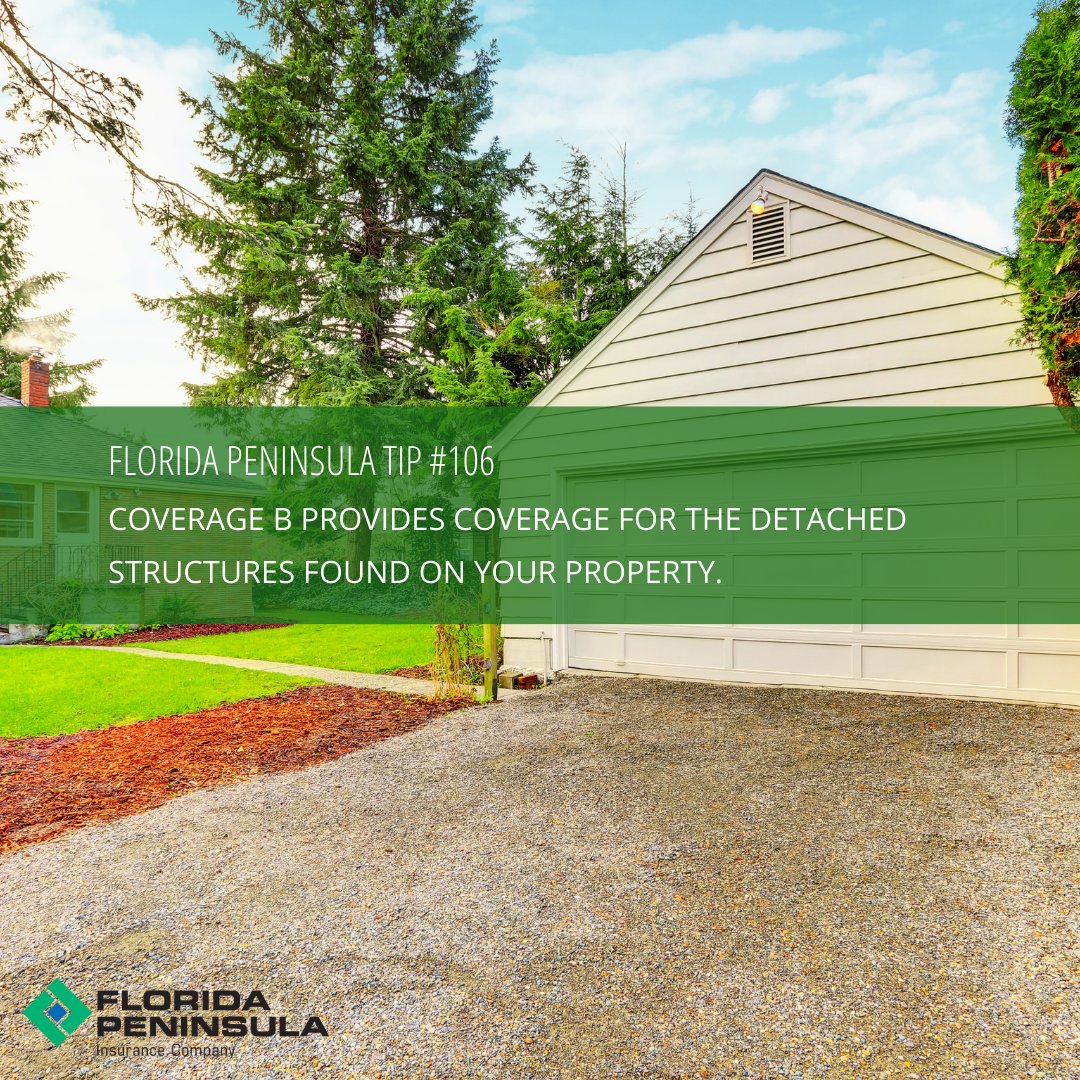 FLPenInsCo's tweet image. Your shed, garage, and fence work hard — why not protect them? 🏡 Coverage B in your homeowners policy ensures they are covered. Learn more about it on our website: floridapeninsula.com/homeowners-ins…

#ProtectYourProperty #CoverageB #FloridaPeninsula