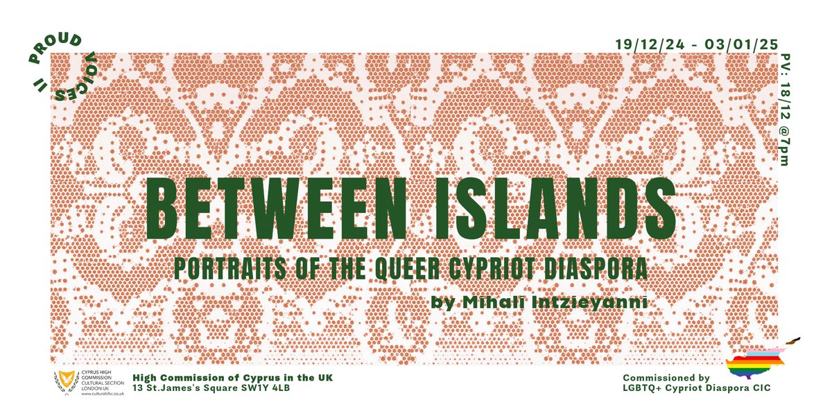 ✨ Explore the stories of queer Cypriot heritage with our curated tours of Between Islands by <a href="/intzieyanni/">Mihali Intzieyanni</a>!
📅 Dates: Dec 19, 20, 23
📍 <a href="/CyprusInUK/">Cyprus in UK 🇨🇾 🇪🇺</a> 
These guided tours offer an intimate look into the lives behind the lens. Don’t miss out! 🌈
🎟 RSVP: eventbrite.co.uk/e/between-isla…
