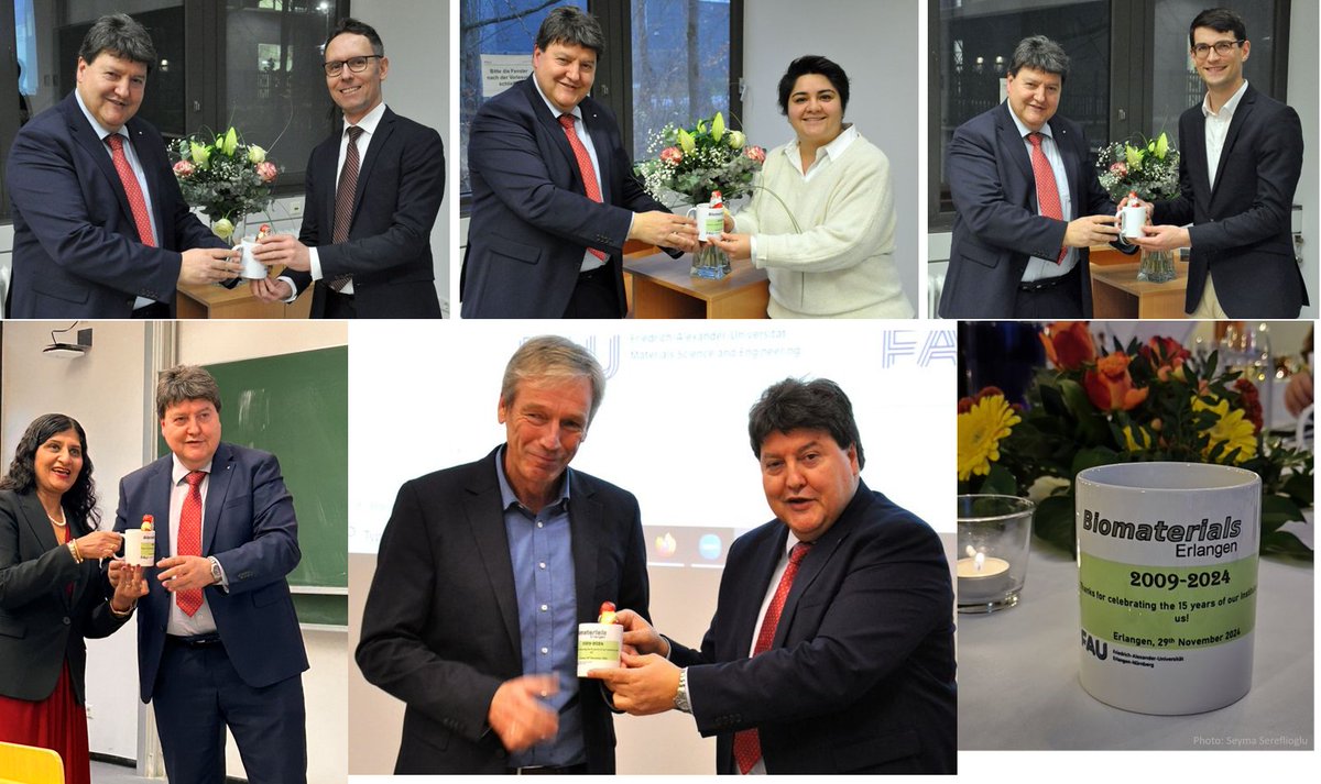 The Symposium "15 Years of the #FAU Institute of #Biomaterials" <a href="/Boccaccini_Lab/">Biomaterials_Erlangen</a> <a href="/UniFAU/">FAU Erlangen-Nbg</a> was a success! Many thanks to our invited speakers: Prof. Mathias Goeken <a href="/DeptWW_FAU/">Department Werkstoffwissenschaften (FAU)</a> Prof. Ipsita Roy <a href="/ipsita2015/">Ipsita Roy</a> Dr. Irem Unalan <a href="/irem_unalan/">Irem Unalan</a> Dr. Fabian Westhauser &amp; Prof. Andreas Arkudas!