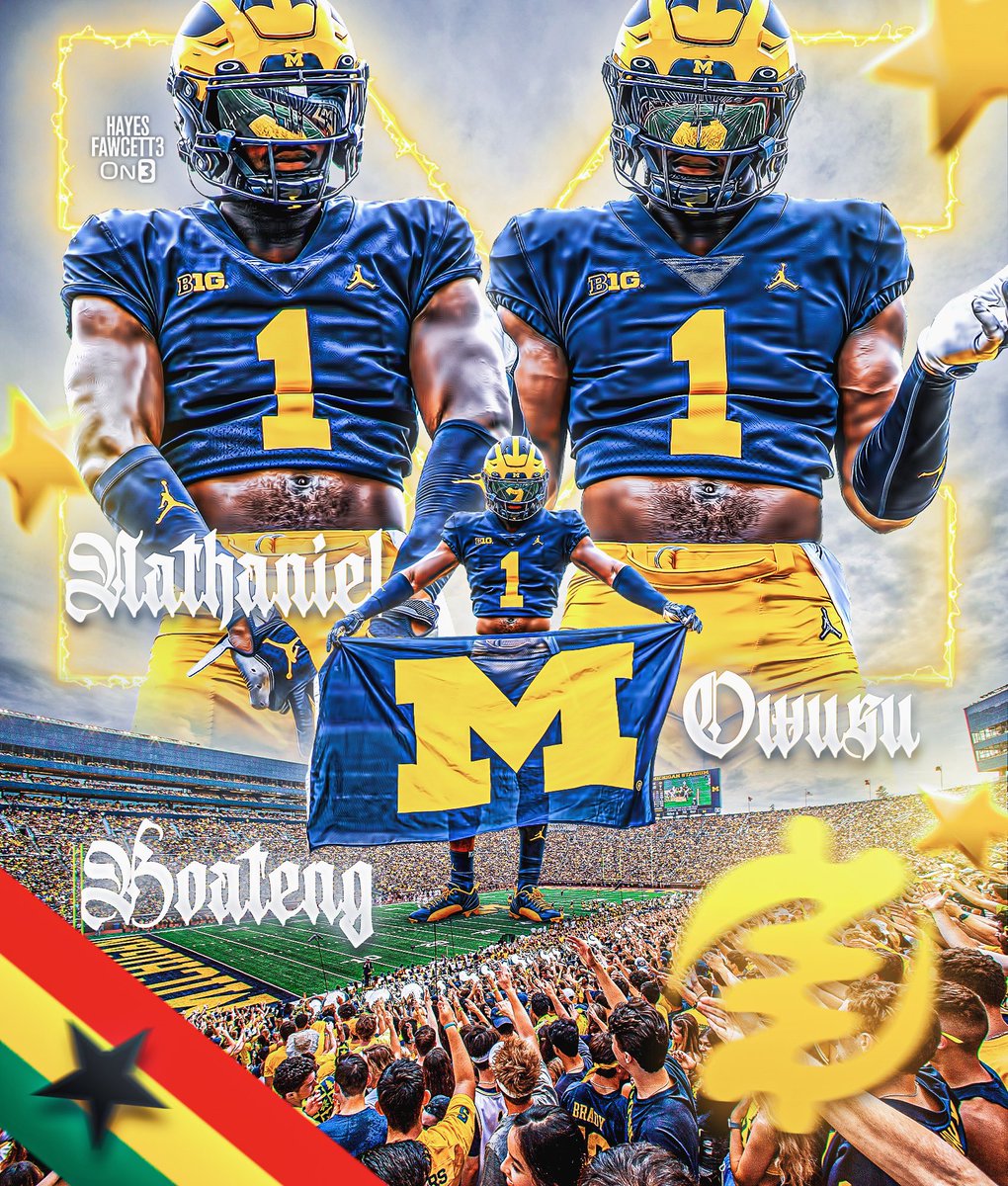 BREAKING: Four-Star LB Nathaniel Owusu-Boateng has Committed to Michigan, he tells me for @on3recruits

The 6’2 210 LB from Manassas, VA chose the Wolverines over Colorado

“Holistically Michigan was the best fit for me, THOSE WHO STAY WILL BE CHAMPIONS!”

on3.com/db/nathaniel-o…
