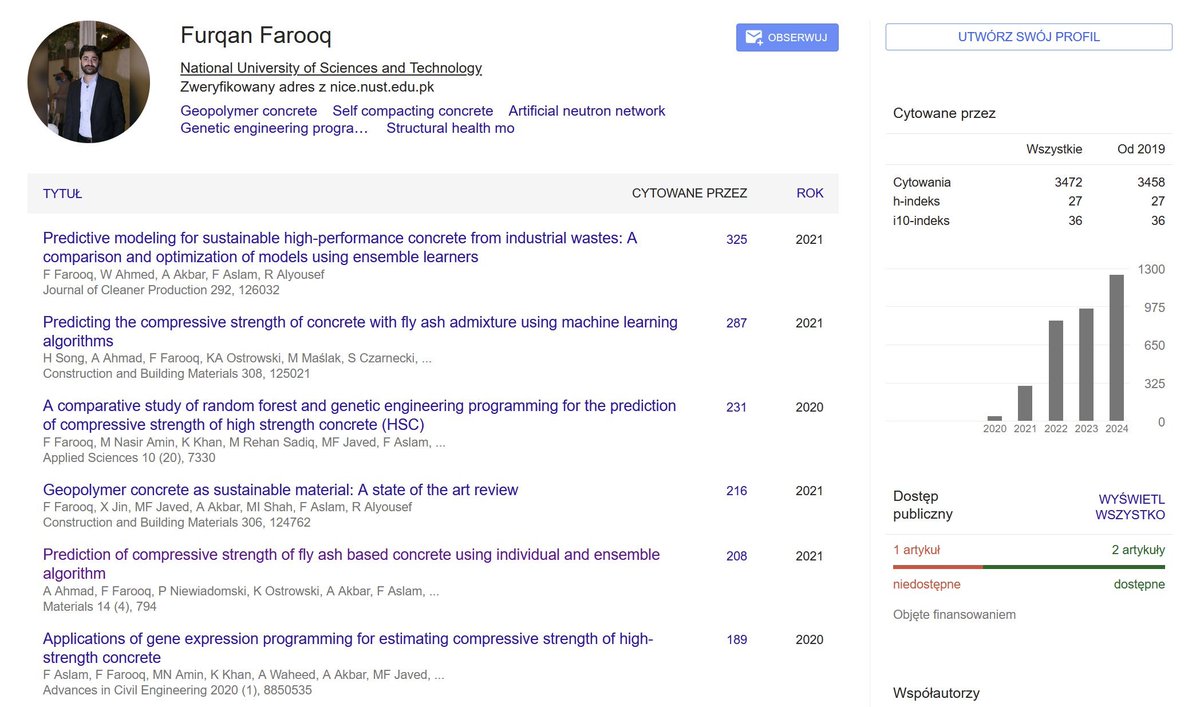 AndrzejDzienia's tweet image. Czy karierę w nauce można robić w każdym wieku? 
Pewien Profesor, zdobywca grantu Opus z #NCN pokazuje że tak 😀

Wystarczy znaleźć odpowiednich, światowych współpracowników...
A czy Ty nabiłbyś Hirsha 50 w 5 lat? To po prostu za mało pracujesz! Infrastruktura nie jest problemem.