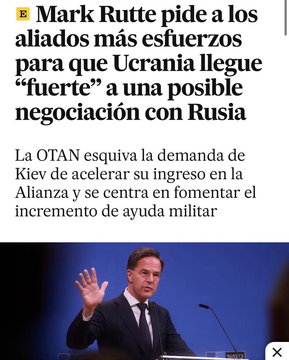 MorenoG_Agustin's tweet photo. El mensaje de la OTAN es escalofriante. Para acabar negociando la paz hay que invertir en más armas, en más guerra (= sacrificar más vidas humanas) para estar en mejor posición en la mesa.
¿Por qué no negocia ya el fin de la guerra y se ahorra gasto militar y se salvan vidas? https://t.co/ueByCrcqo6
