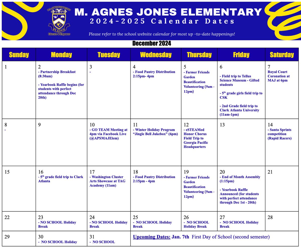 December Dates 💙💛📌