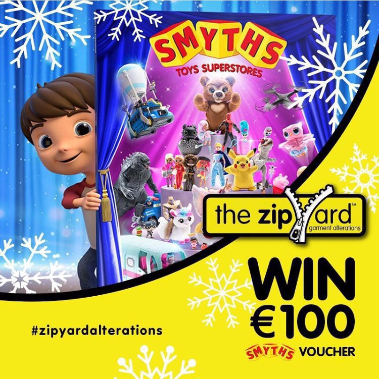 🚨 Last chance to enter! 🚨 

Fancy a €100 Smyths Toys voucher? 🎄🎅

Enter at <a href="/TheZipYard_IRL/">The Zip Yard Ireland</a> Facebook page!

#competition #smythstoys #zipyardalterations #win