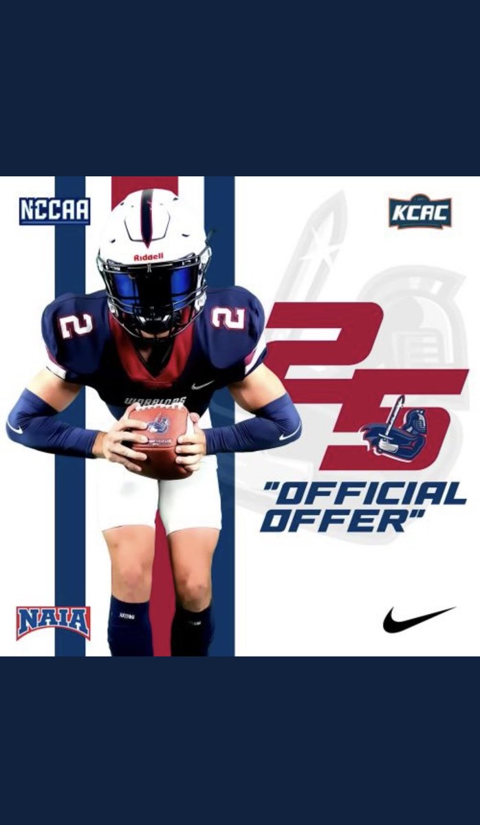 I’m extremely blessed to have received an offer from Sterling College to continue my academic and athletic career. Thank you coach <a href="/FCamFB/">Flin Cameron</a> for the opportunity. 
<a href="/GlendaleCollege/">Glendale Community College Football</a> 
<a href="/SCWarriorFB/">Sterling College Football</a>