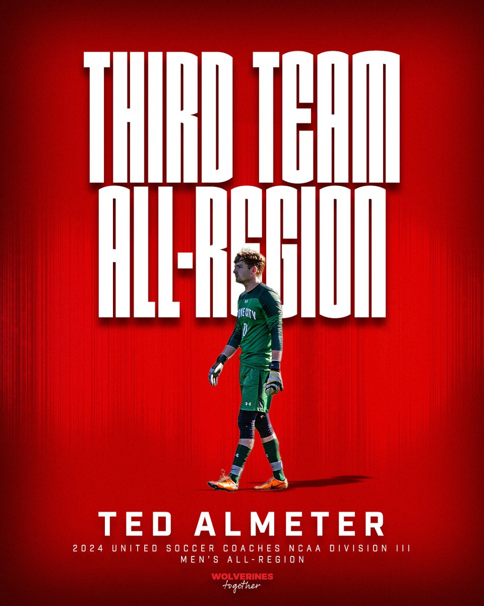 Grove City College Athletics (@gcc_wolverines) on Twitter photo .<a href="/GCC_MSoccer/">GCC Men's Soccer</a>'s Ted Almeter has been named Third Team All-Region! π
#WolverinesTogether .<a href="/GCC_MSoccer/">GCC Men's Soccer</a>'s Ted Almeter has been named Third Team All-Region! π
#WolverinesTogether