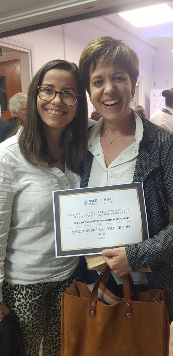 Estamos muy orgullosos/as de compartir que recibimos  el 2do Premio (compartido) de la Revista Médica del Uruguay “Dr. Felipe Schelotto”, por el artículo:

Impacto de la pandemia COVID-19 en el tiempo entre la detección de lesiones premalignas de cuello de útero y su tratamiento