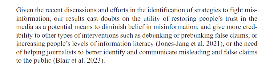 magdalenasaldan's tweet photo. Our results show that different patterns of #NewsUse lead to different outcomes of misinformation belief, and do relate to voting preferences. They also lend empirical support to media critics and open questions about the role of traditional news in a contested political scenario https://t.co/2pX2AbgK2G