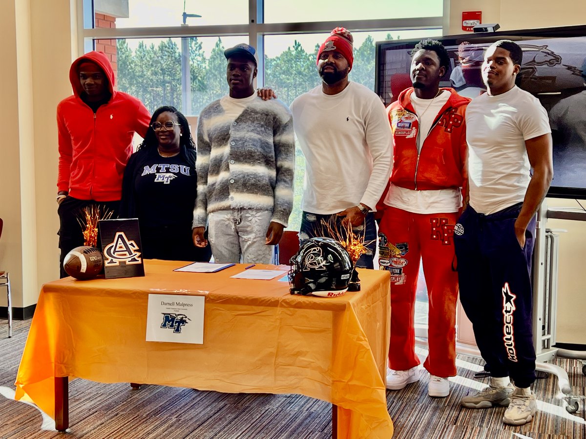 Congratulations to ACHS football player Darnell Malpress (@malpressdarnell) for signing with Middle Tennessee State this afternoon.