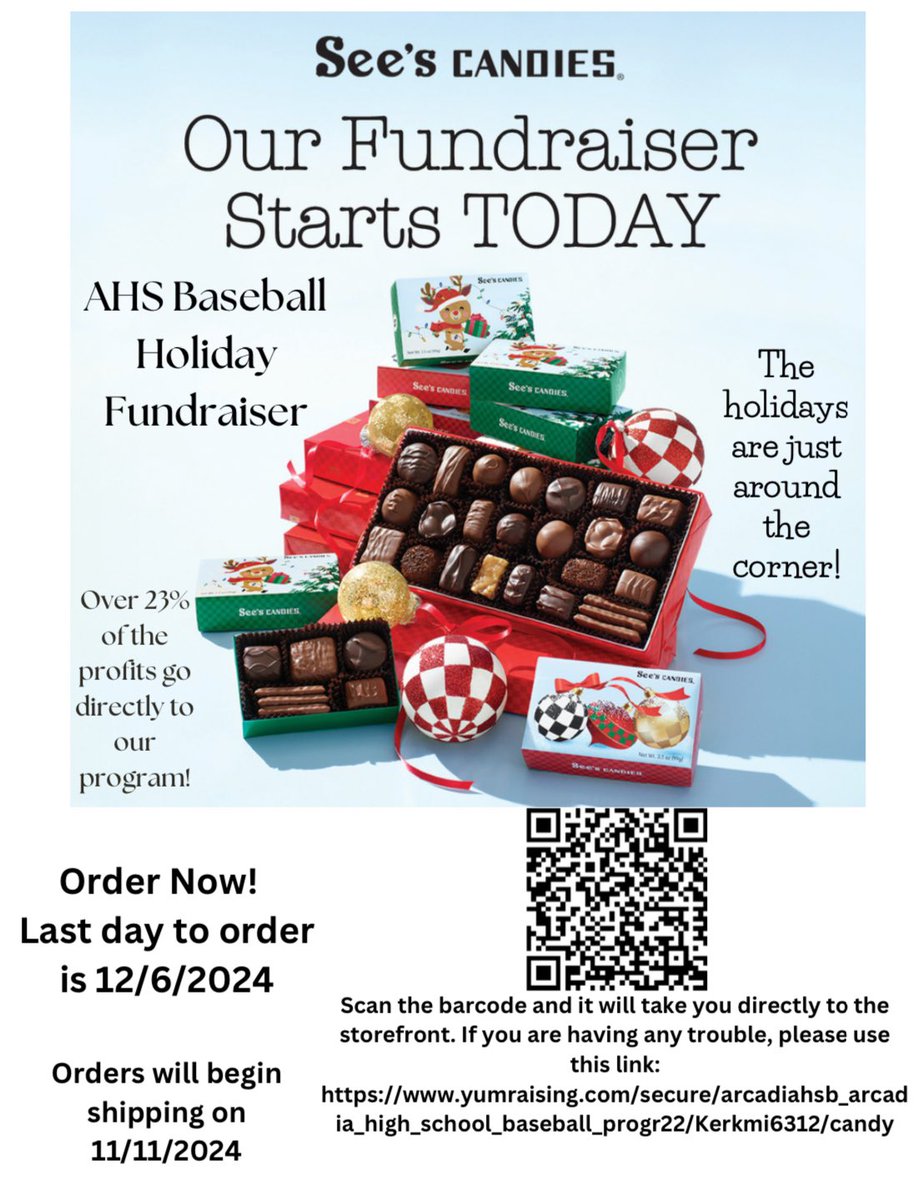 Arcadia Baseball (@arcadiabaseball) on Twitter photo Looking for a special treat this holiday season? Look no further! Orders due by the end of the week. Thanks for your support.
<a href="/ArcadiaUnified/">Arcadia Unified</a> <a href="/ApacheBoosters/">Arcadia HS Apache Athletics</a> Looking for a special treat this holiday season? Look no further! Orders due by the end of the week. Thanks for your support.
<a href="/ArcadiaUnified/">Arcadia Unified</a> <a href="/ApacheBoosters/">Arcadia HS Apache Athletics</a>