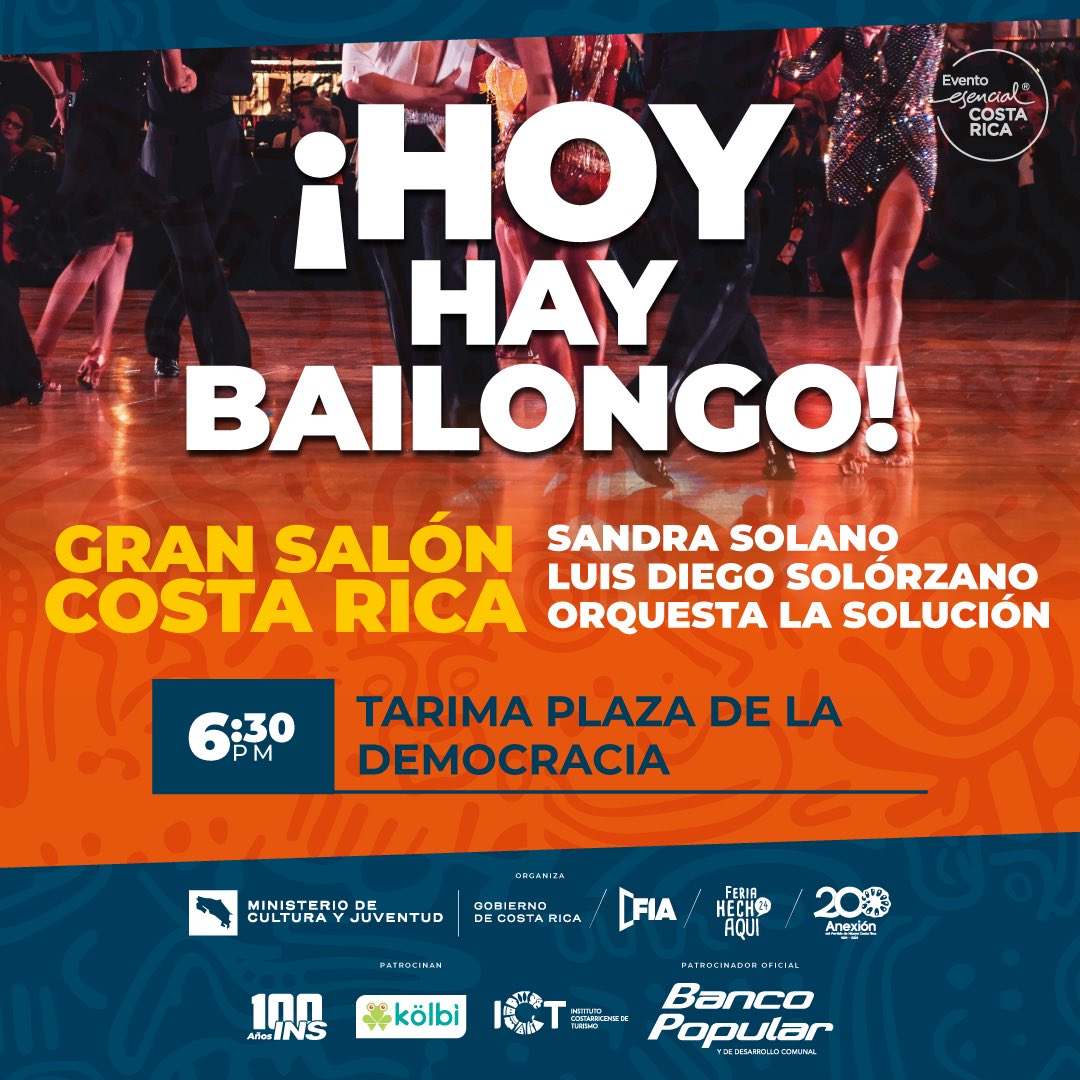 CPAC_CR's tweet photo. ¡Hoy tenemos bailongo! 💃🕺

Una noche espectacular nos espera en la Plaza de la Democracia. Acércate a vivir el #FIA2024 🎶✨🎭 https://t.co/a4BlY5k6Np