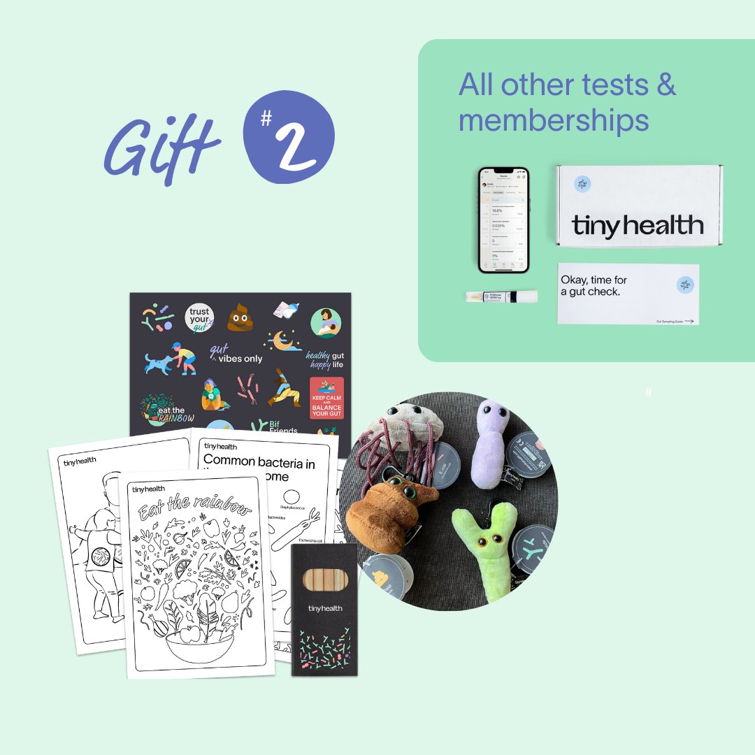 🎁 We’re spreading a little joy your way! 🎁 Get Gift Bundle #1 with every Baby Gut Health Tests &amp; Memberships and Gift Bundle #2 on all other tests &amp; memberships (Dec 4–15). ⏳ Available while supplies last tinyhealth.com/store